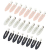 LPOW 24 Pcs No Bend Hair Clips Pin Curl Clips No Crease Hair Clip for Hairstyle Bangs Finger Waves Makeup Application Hairdressing Hairpins Styling Clips for Hair Salon Black Pink White